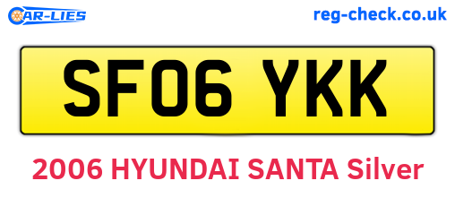 SF06YKK are the vehicle registration plates.