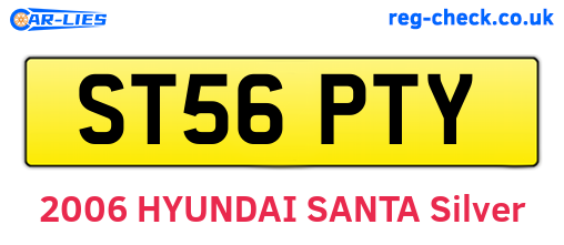 ST56PTY are the vehicle registration plates.