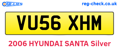 VU56XHM are the vehicle registration plates.