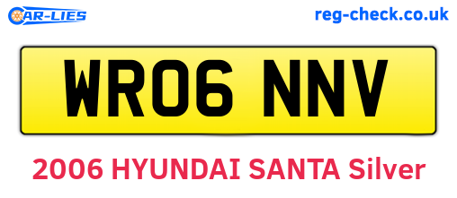WR06NNV are the vehicle registration plates.