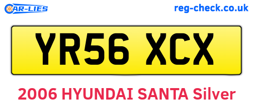 YR56XCX are the vehicle registration plates.