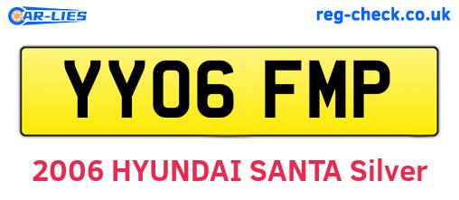 YY06FMP are the vehicle registration plates.