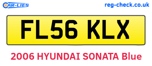 FL56KLX are the vehicle registration plates.