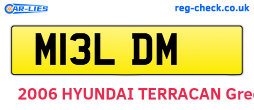 M13LDM are the vehicle registration plates.