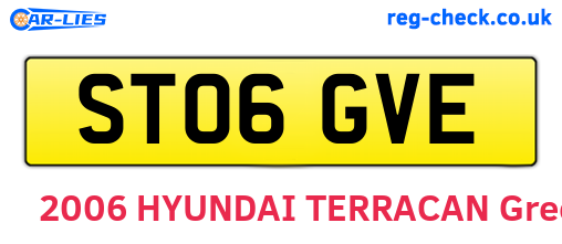 ST06GVE are the vehicle registration plates.