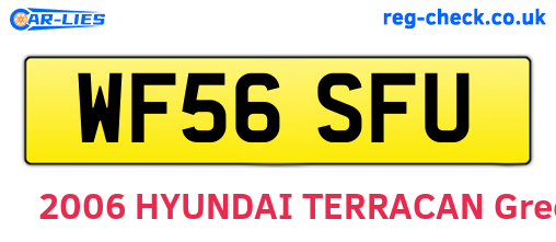 WF56SFU are the vehicle registration plates.