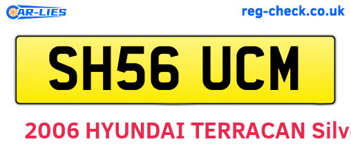 SH56UCM are the vehicle registration plates.