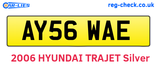 AY56WAE are the vehicle registration plates.