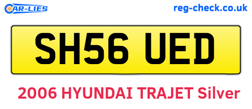 SH56UED are the vehicle registration plates.