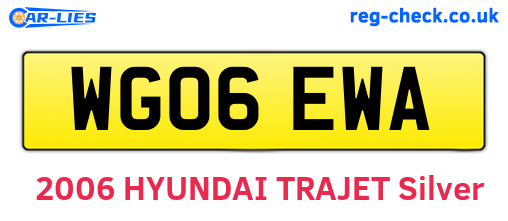 WG06EWA are the vehicle registration plates.