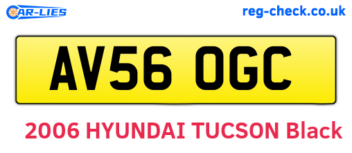 AV56OGC are the vehicle registration plates.