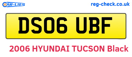 DS06UBF are the vehicle registration plates.