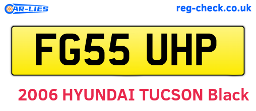 FG55UHP are the vehicle registration plates.