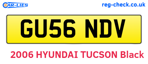 GU56NDV are the vehicle registration plates.