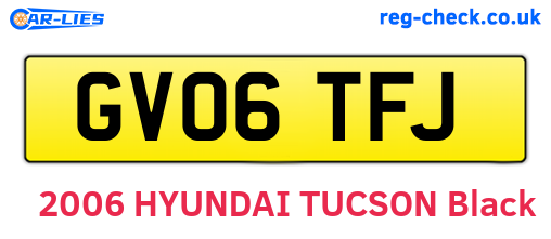 GV06TFJ are the vehicle registration plates.