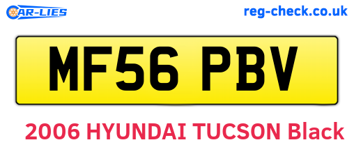 MF56PBV are the vehicle registration plates.