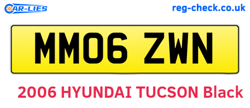 MM06ZWN are the vehicle registration plates.