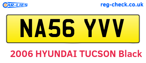 NA56YVV are the vehicle registration plates.
