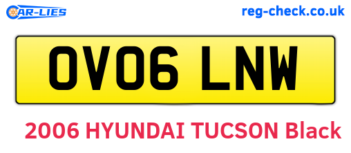 OV06LNW are the vehicle registration plates.