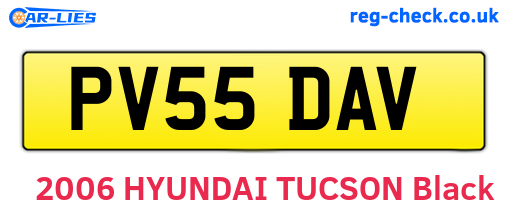 PV55DAV are the vehicle registration plates.