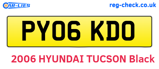 PY06KDO are the vehicle registration plates.