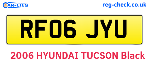 RF06JYU are the vehicle registration plates.