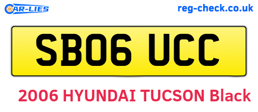 SB06UCC are the vehicle registration plates.