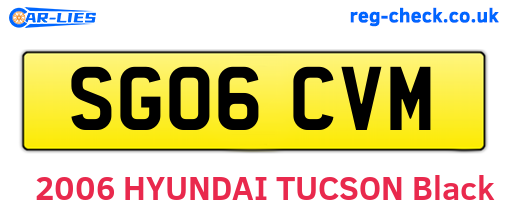SG06CVM are the vehicle registration plates.