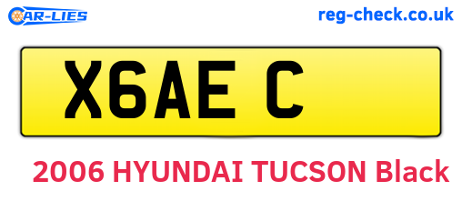 X6AEC are the vehicle registration plates.