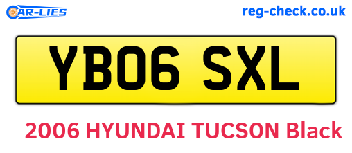 YB06SXL are the vehicle registration plates.