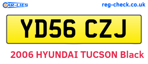 YD56CZJ are the vehicle registration plates.