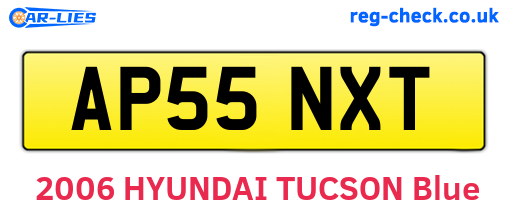 AP55NXT are the vehicle registration plates.