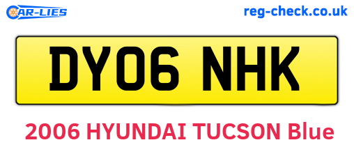 DY06NHK are the vehicle registration plates.
