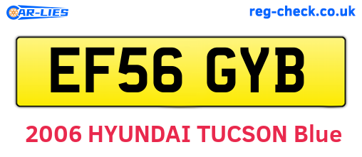 EF56GYB are the vehicle registration plates.