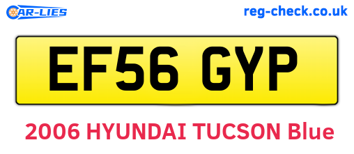 EF56GYP are the vehicle registration plates.
