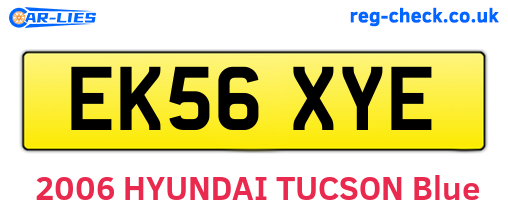EK56XYE are the vehicle registration plates.