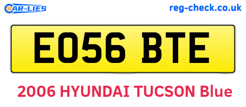 EO56BTE are the vehicle registration plates.
