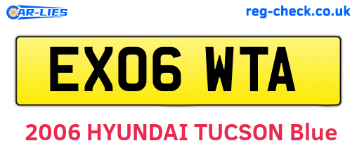 EX06WTA are the vehicle registration plates.