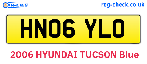 HN06YLO are the vehicle registration plates.