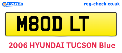 M80DLT are the vehicle registration plates.