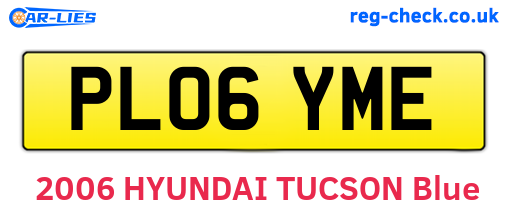 PL06YME are the vehicle registration plates.