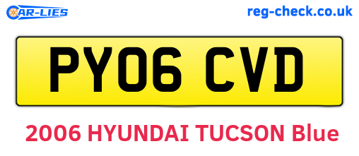 PY06CVD are the vehicle registration plates.
