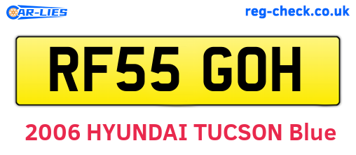 RF55GOH are the vehicle registration plates.