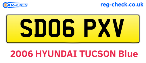 SD06PXV are the vehicle registration plates.