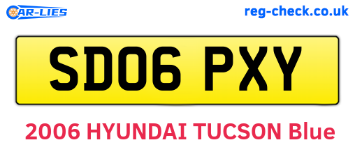 SD06PXY are the vehicle registration plates.