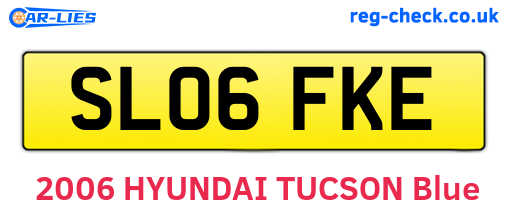 SL06FKE are the vehicle registration plates.