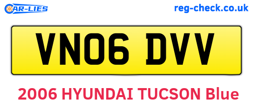 VN06DVV are the vehicle registration plates.