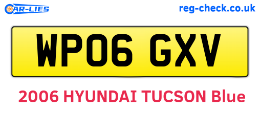 WP06GXV are the vehicle registration plates.