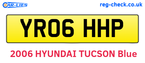 YR06HHP are the vehicle registration plates.