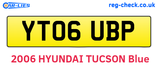 YT06UBP are the vehicle registration plates.